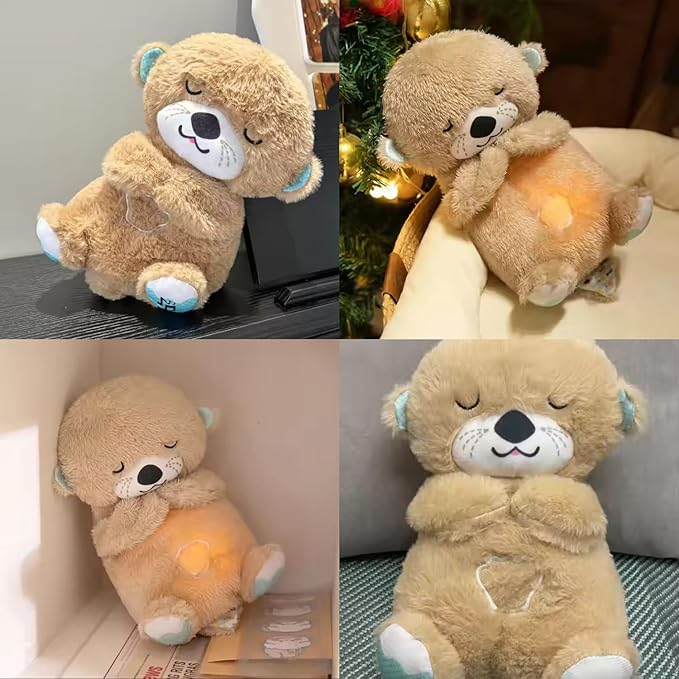 Musical Sleeping Teddy Bear with Glowing Heart – Soothing Sound & Light