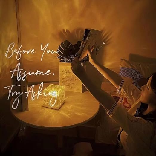 RGB Crystal Cube Mood Lamp with Remote – 16 Color LED Light