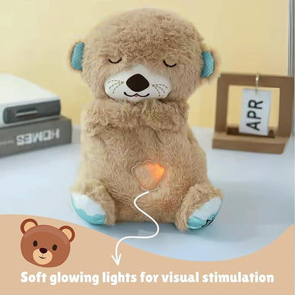 Musical Sleeping Teddy Bear with Glowing Heart – Soothing Sound & Light