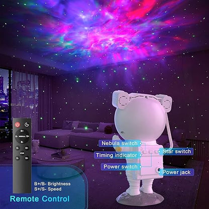 Astronaut Galaxy Projector Night Light with Remote – Nebula Star Projector Lamp