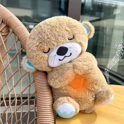 Musical Sleeping Teddy Bear with Glowing Heart – Soothing Sound & Light