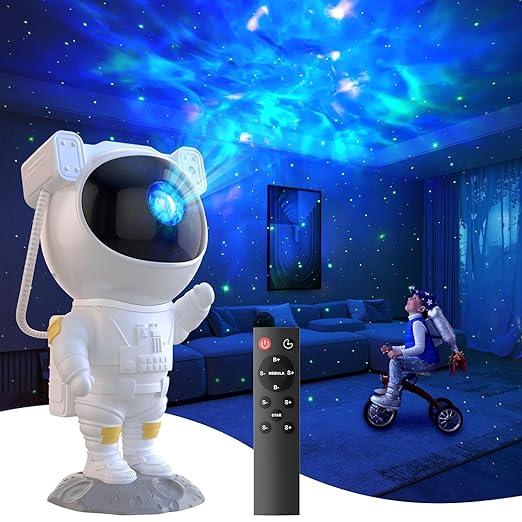 Astronaut Galaxy Projector Night Light with Remote – Nebula Star Projector Lamp